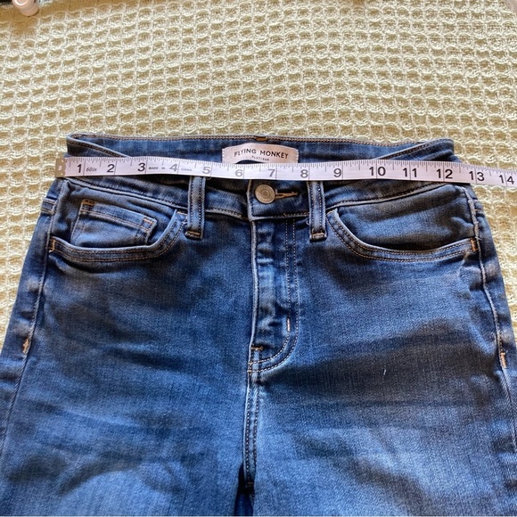 Flying Monkey Women's Blue Denim High Rise Skinny Jeans Size 25 - Picture 9 of 10